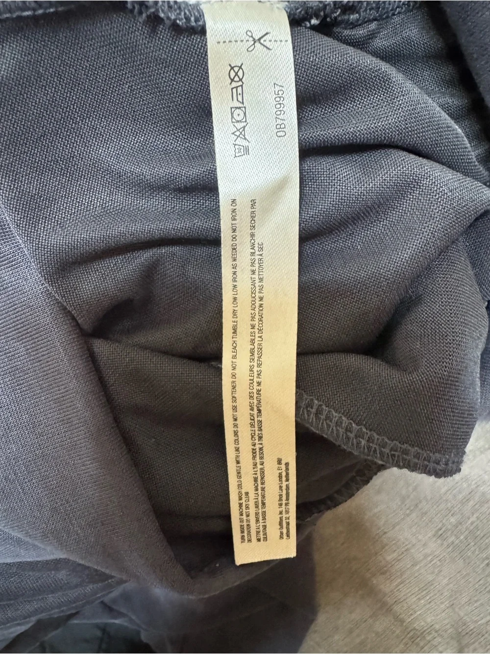 Free People Charcoal Black Harem Track Pants